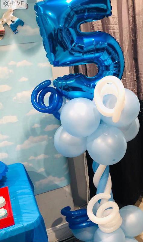 balloon column with numbers