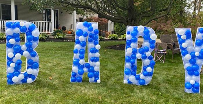 Balloon mosaic letters